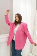 Pembe Eteği Lastikli Ceket resmi